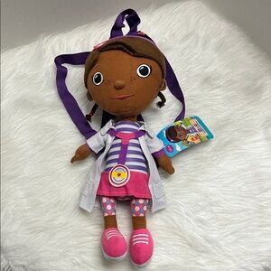 Disney Doc McStuffins Plush Backpack in Pink, Purple & Brown
